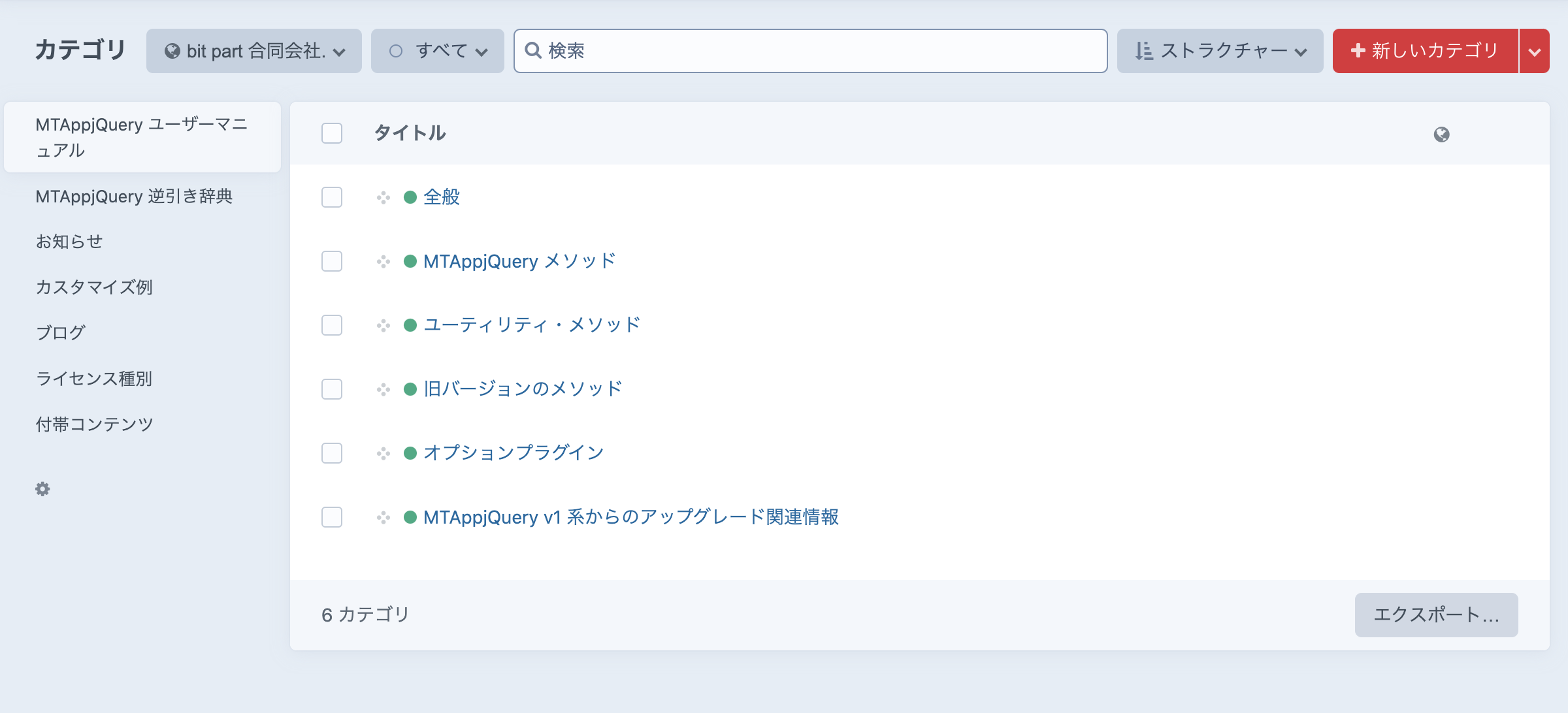 カテゴリセット