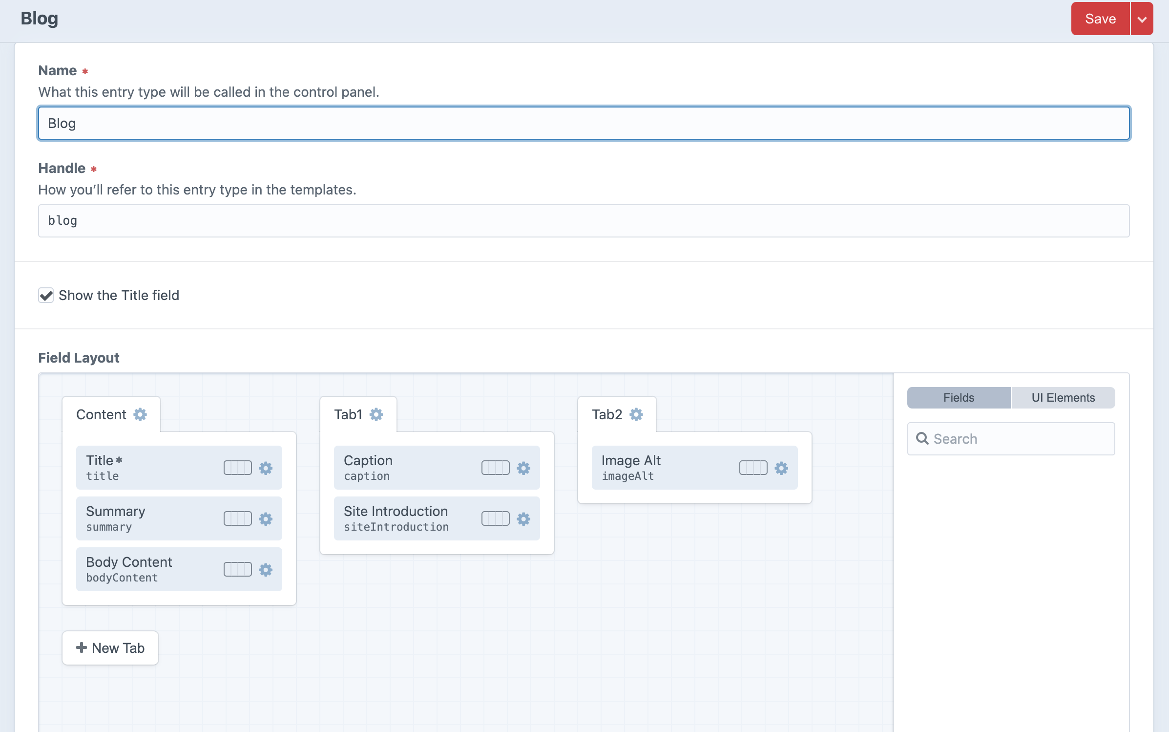 入力タイプ - フィールドレイアウト